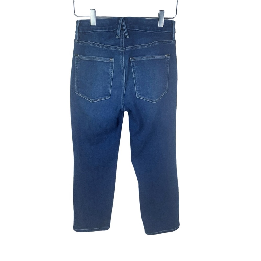 Good American Good Straight Leg Style GPS367T Blue 383 Stretch Mid Rise Size 2 - Picture 6 of 14